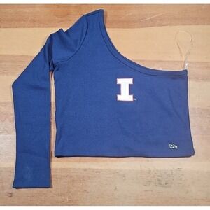 NWT Hype and Vice Women's Illinois Fighting Illini One Shoulder Blue Tank Top XL
